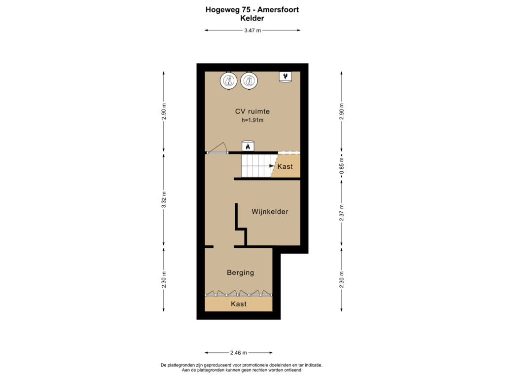 View floorplan of KELDER of Hogeweg 75