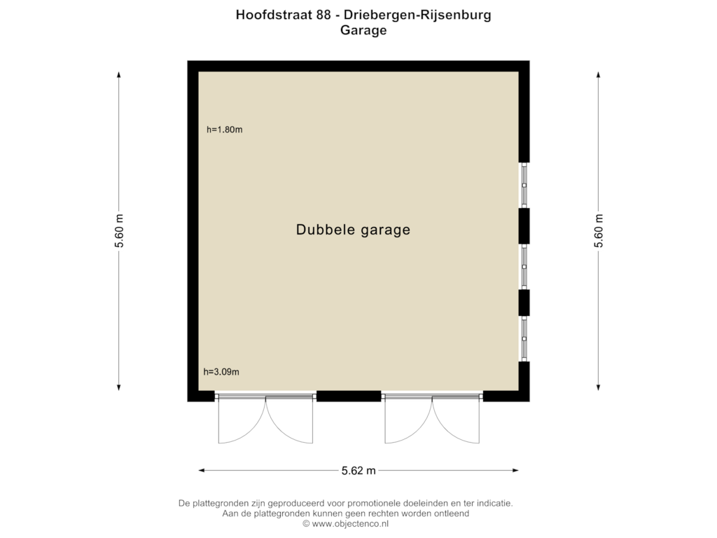 View floorplan of Berging of Hoofdstraat 88