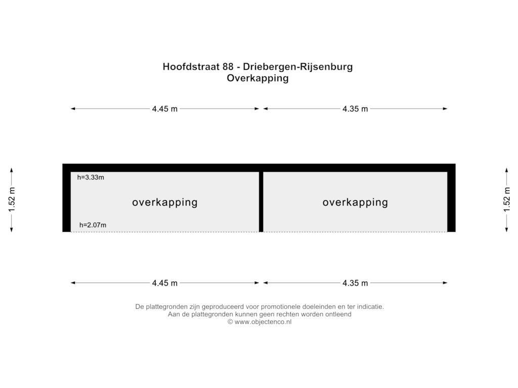 View floorplan of Overkapping of Hoofdstraat 88