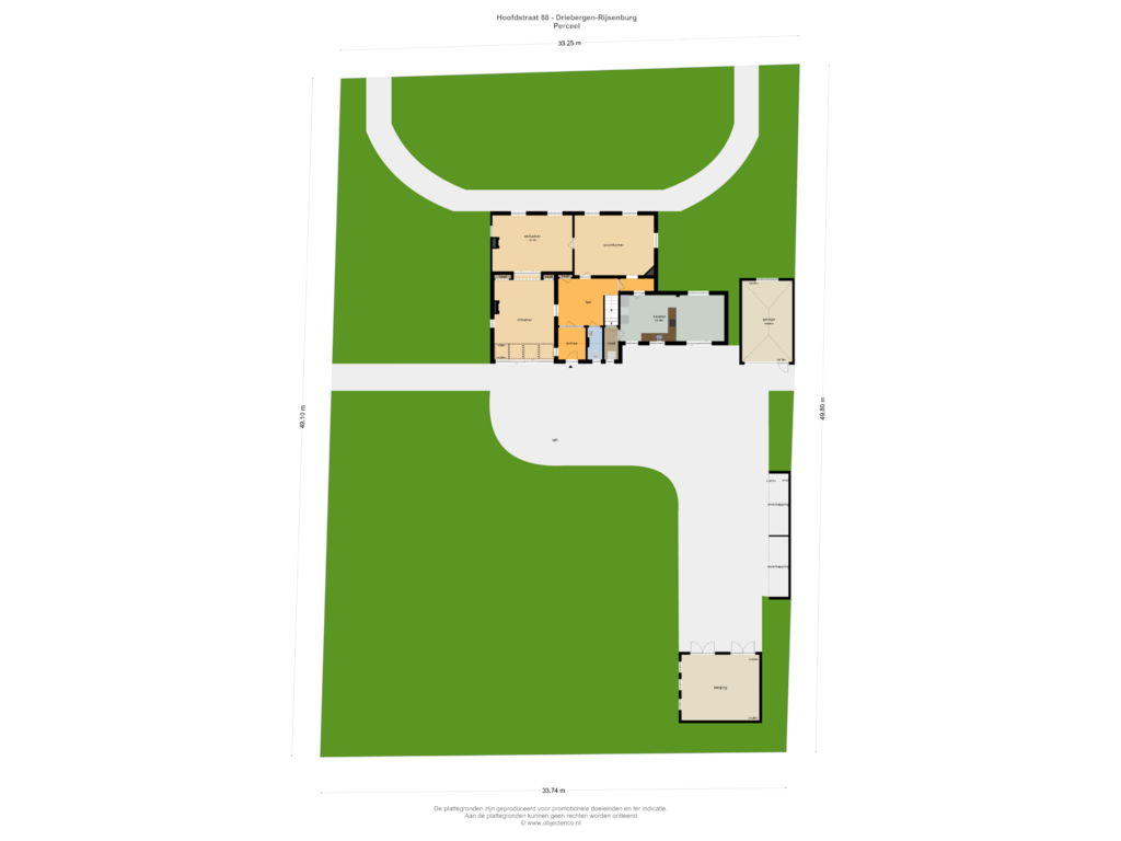 View floorplan of Perceel of Hoofdstraat 88