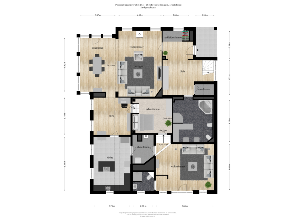 Bekijk plattegrond van Erdgeschoss van Papenburgerstraße 331