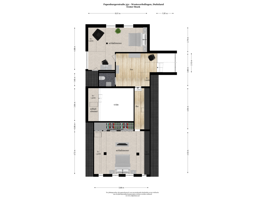 Bekijk plattegrond van Erster Stock van Papenburgerstraße 331