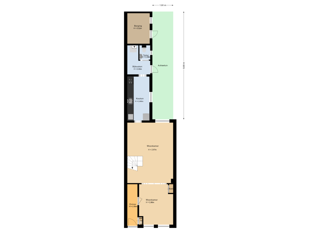 Bekijk plattegrond van Situatie van President Krügerstraat 33