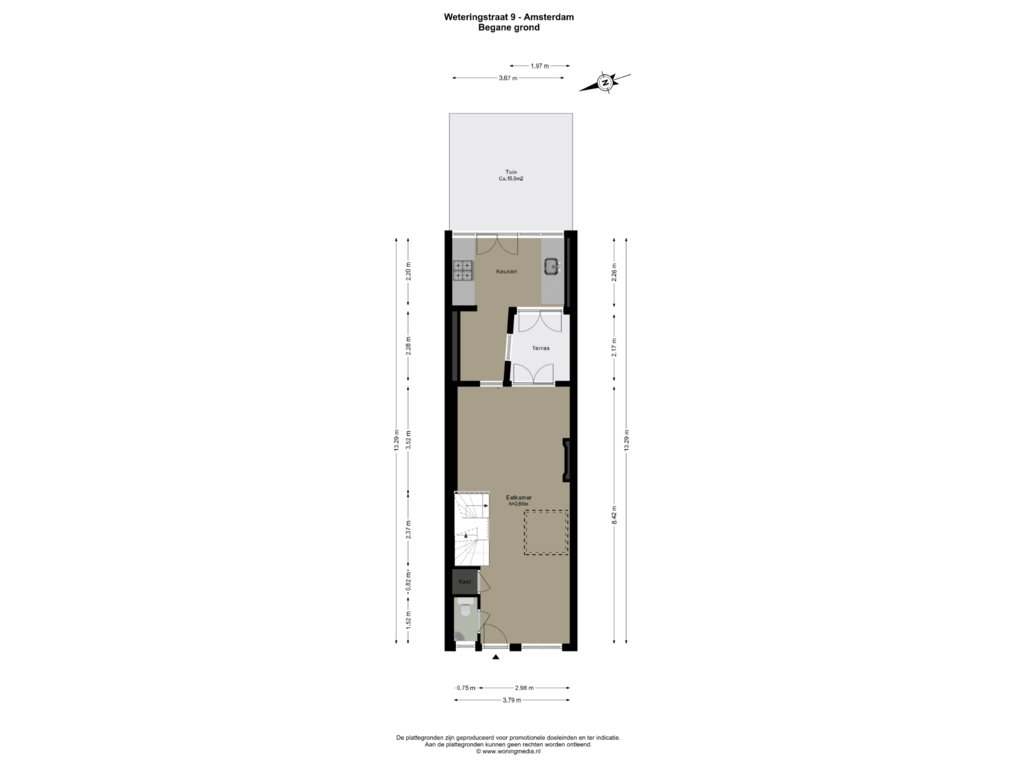 View floorplan of Begane grond of Weteringstraat 9