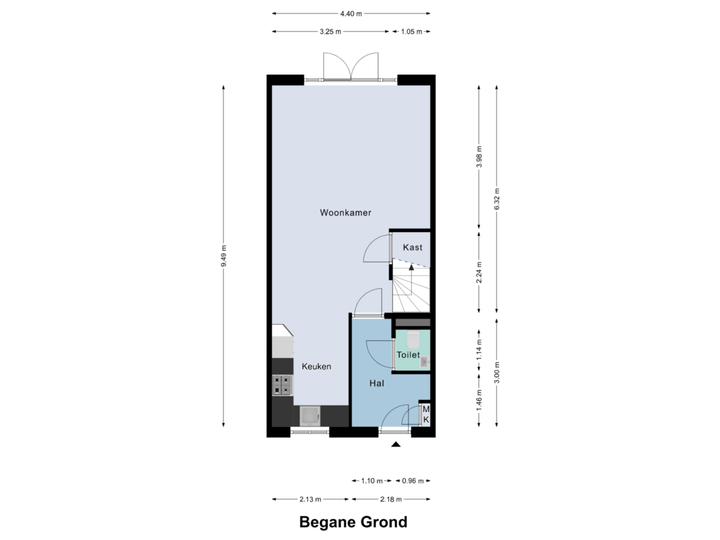 Bekijk plattegrond van Begane Grond van Veldstraat 22