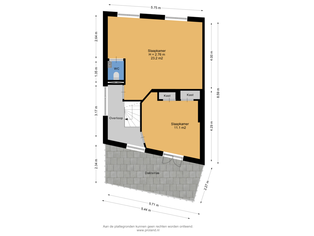 Bekijk plattegrond van 3e Verdieping van Zwanestraat 39