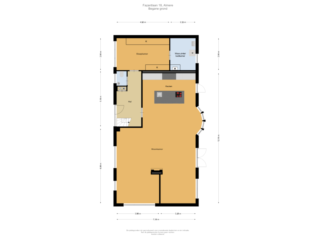 View floorplan of Begane grond of Fazantlaan 18