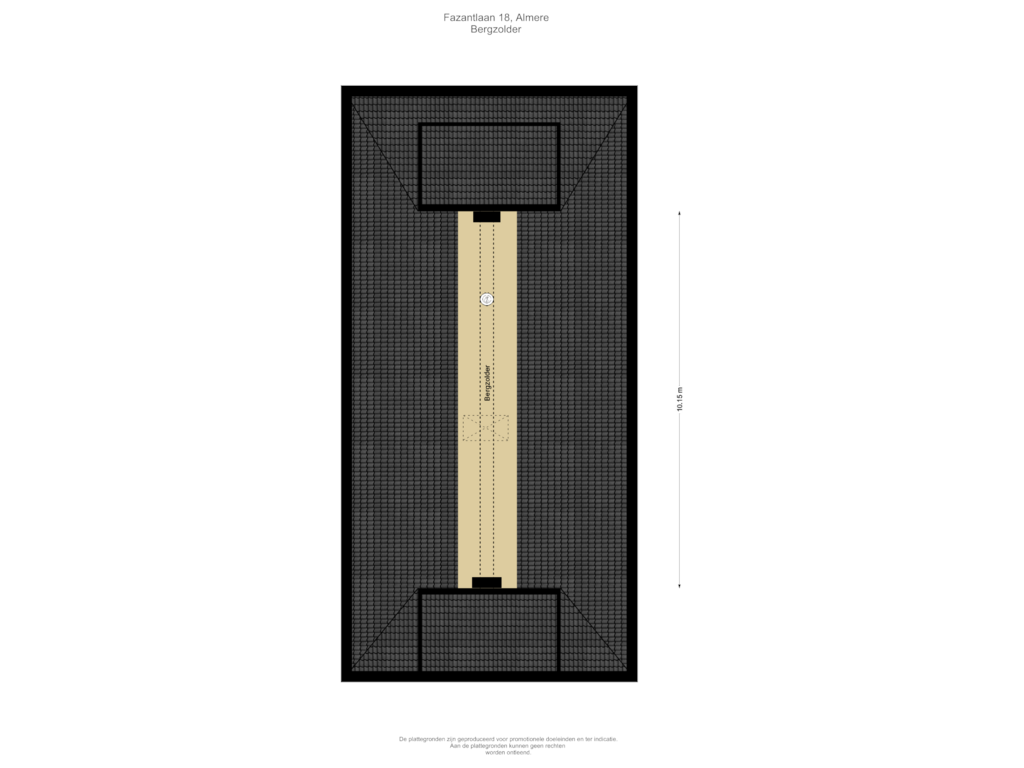 View floorplan of Bergzolder of Fazantlaan 18