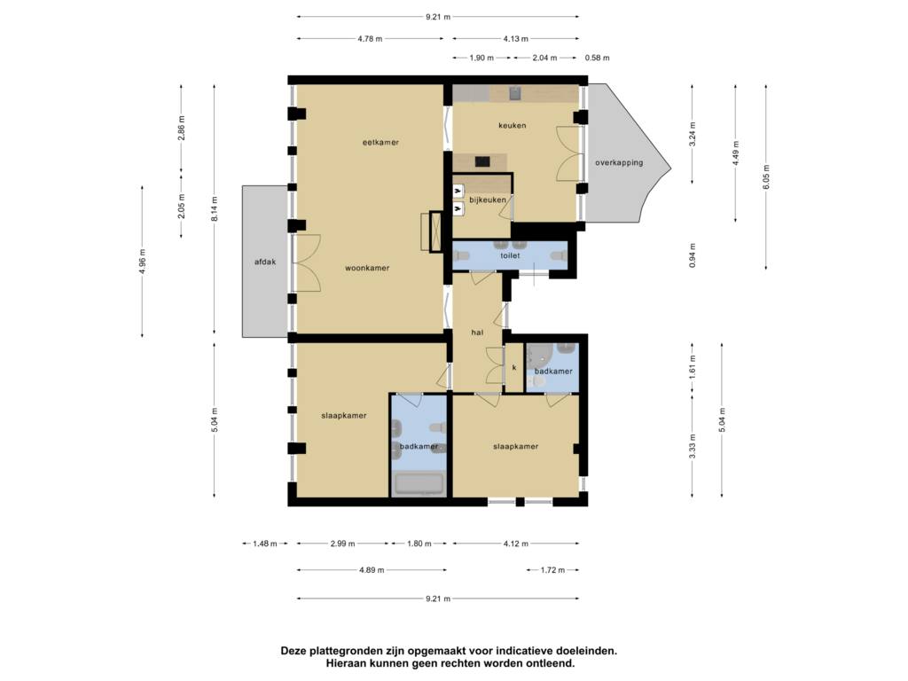 View floorplan of Begane grond of Johan de Wittstraat 5-A