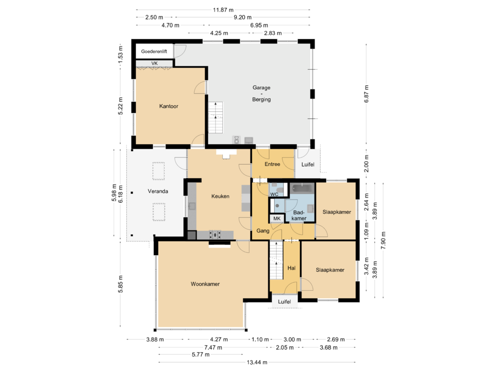 Bekijk plattegrond van Begane Grond van Aardhuisweg 74