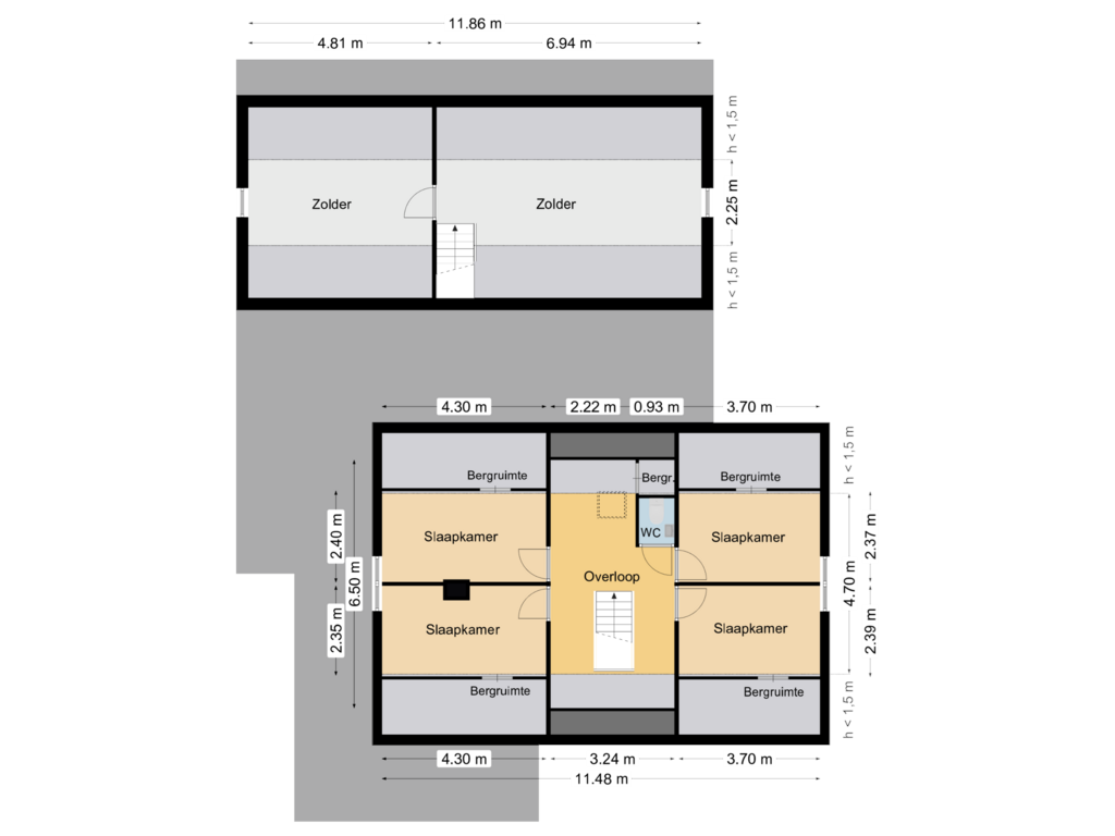 Bekijk plattegrond van Verdieping van Aardhuisweg 74