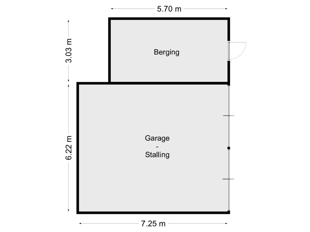 Bekijk plattegrond van Garage van Aardhuisweg 74