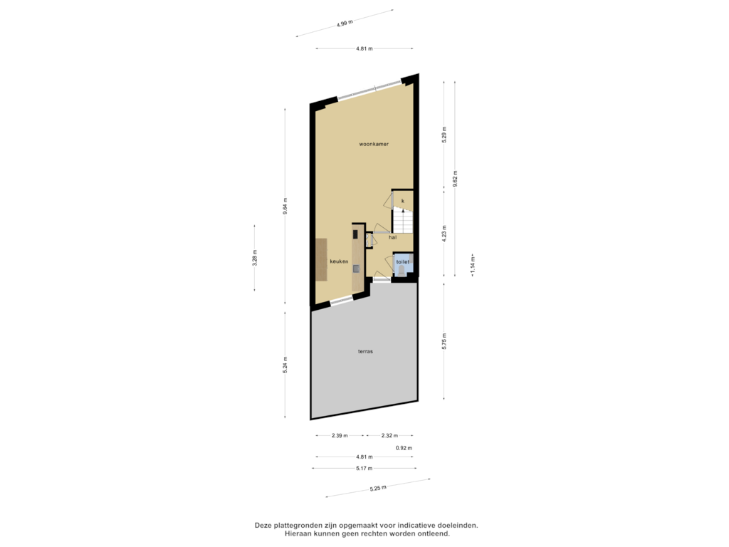 Bekijk plattegrond van Begane grond van Cilliersstraat 20