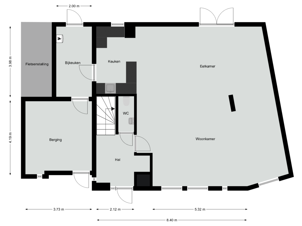 Bekijk plattegrond van Begane grond van Cypresstraat 62