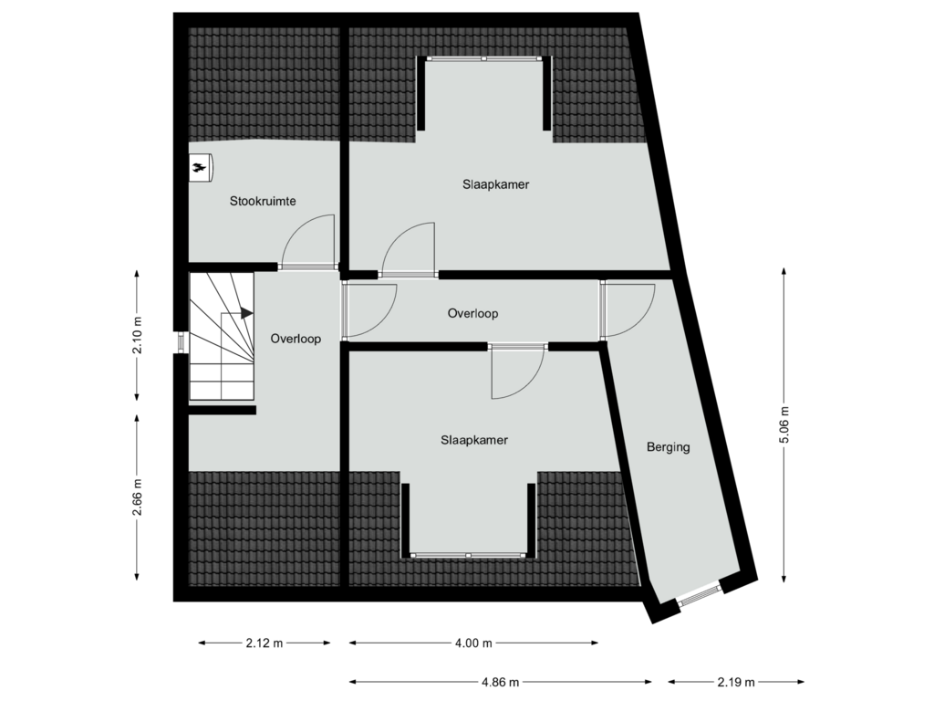 Bekijk plattegrond van Tweede verdieping van Cypresstraat 62