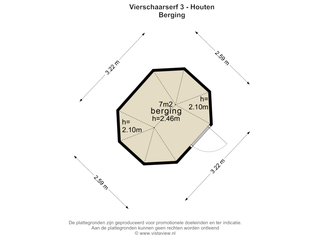 Bekijk plattegrond van BERGING van Vierschaarserf 3