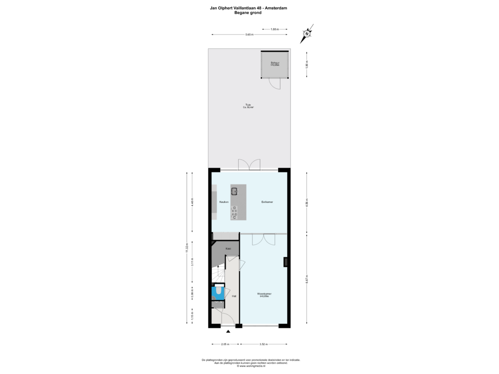 Bekijk plattegrond van Begane grond van Jan Olphert Vaillantlaan 48