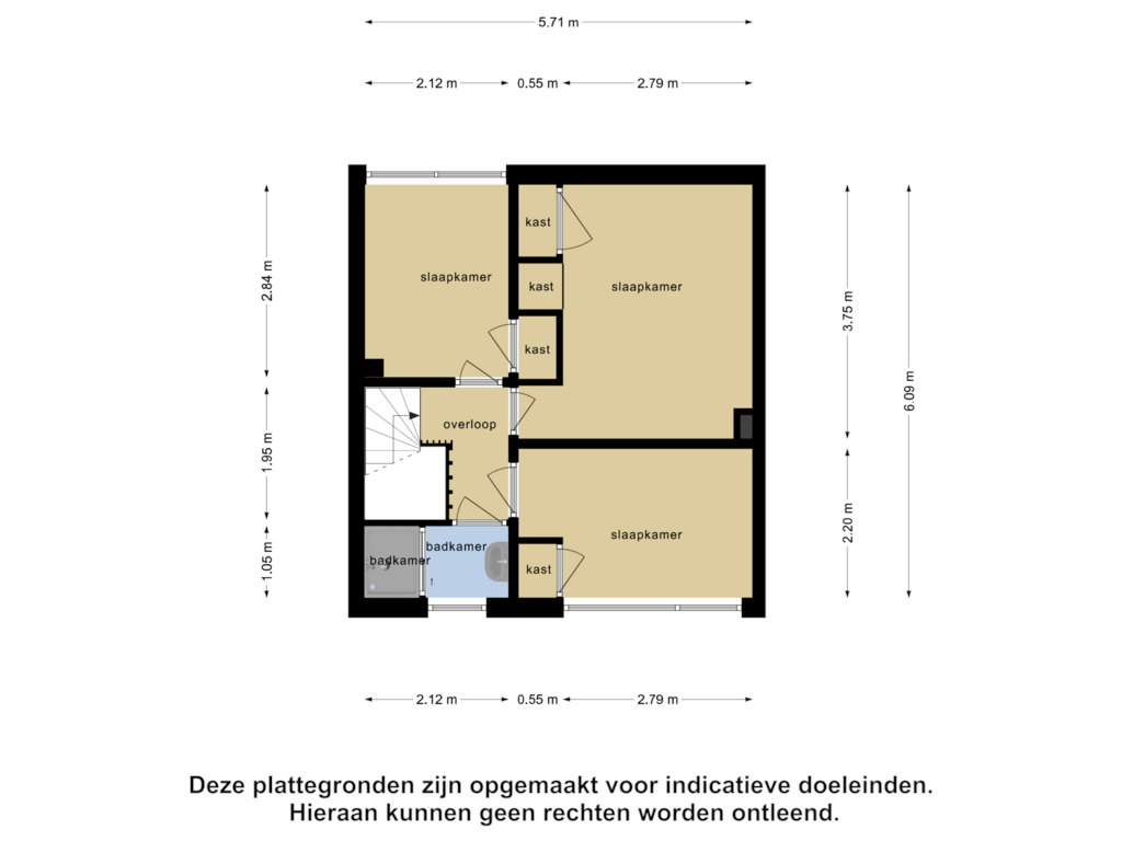 Bekijk plattegrond van Eerste Verdieping van Vijverstraat 10