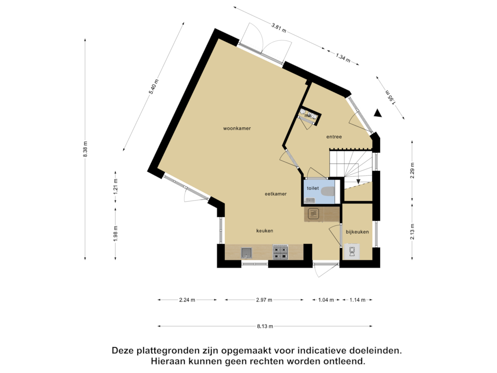 Bekijk plattegrond van Begane Grond van Nieuwepad 22