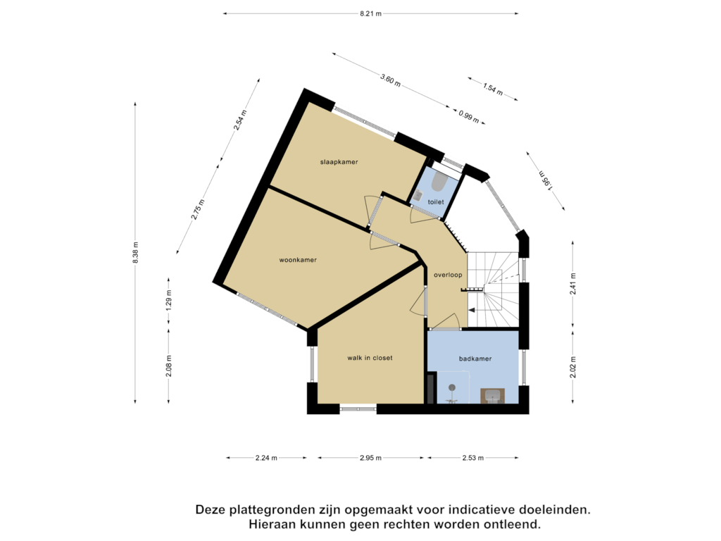 Bekijk plattegrond van Eerste Verdieping van Nieuwepad 22