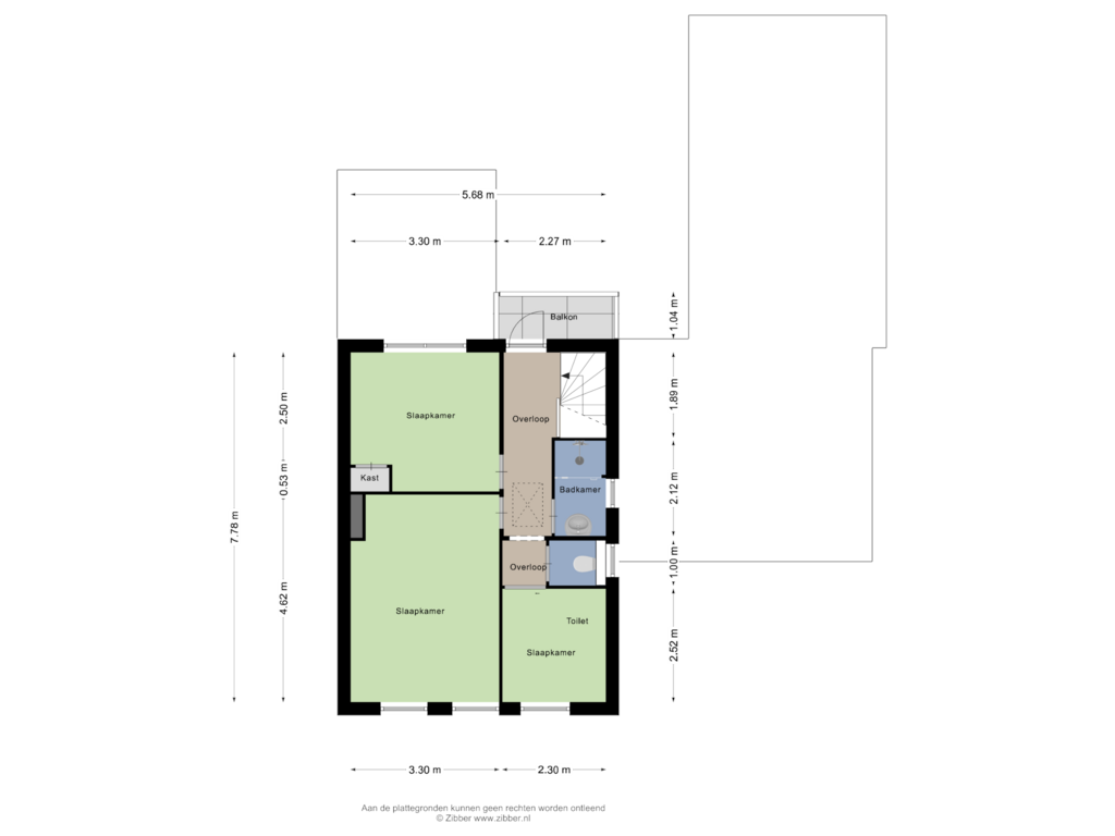 Bekijk plattegrond van Eerste Verdieping van Oude Lossersestraat 35