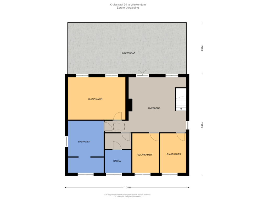 Bekijk plattegrond van Eerste Verdieping van Kruisstraat 24