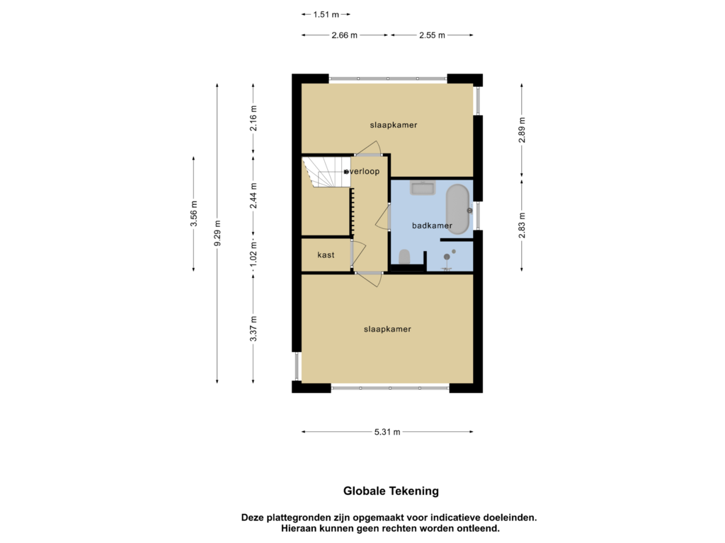 Bekijk plattegrond van 1e verdieping van Schriekse Heihoek 607