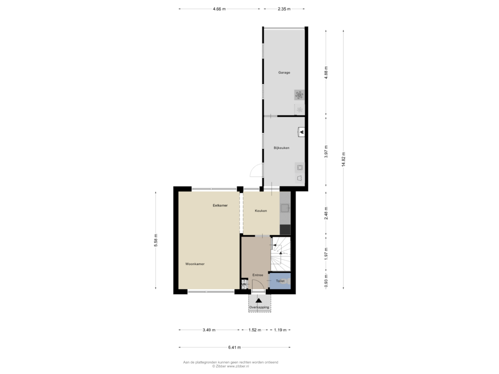 Bekijk plattegrond van Begane Grond van Graaf Adolfstraat 21