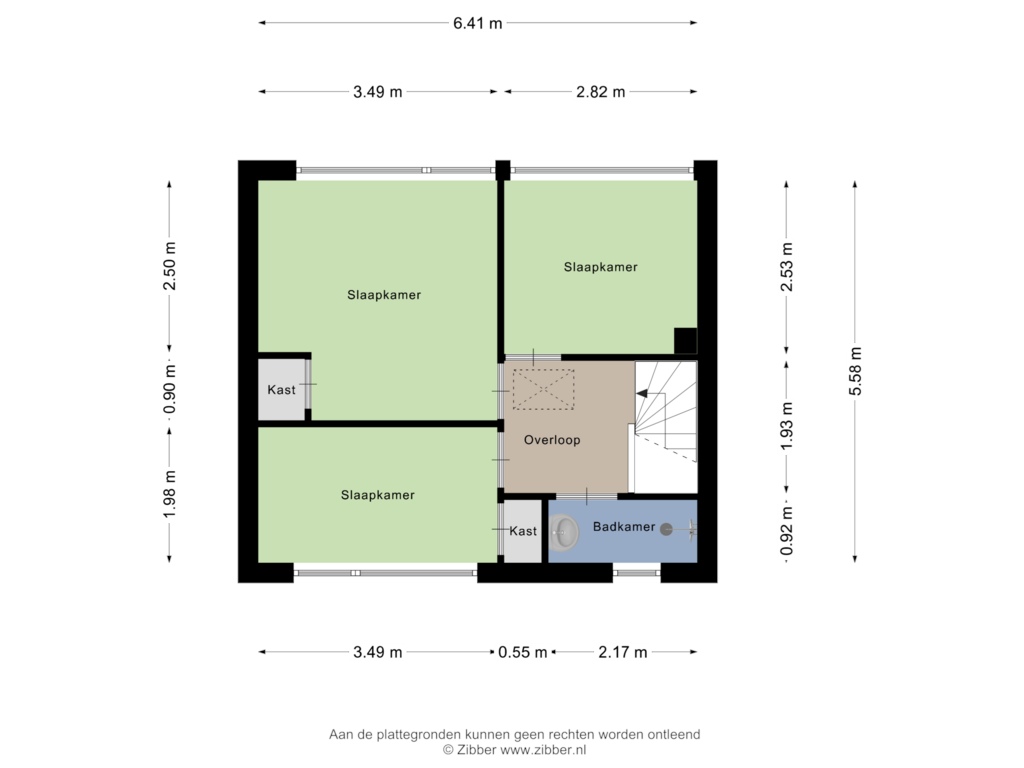 Bekijk plattegrond van Eerste Verdieping van Graaf Adolfstraat 21