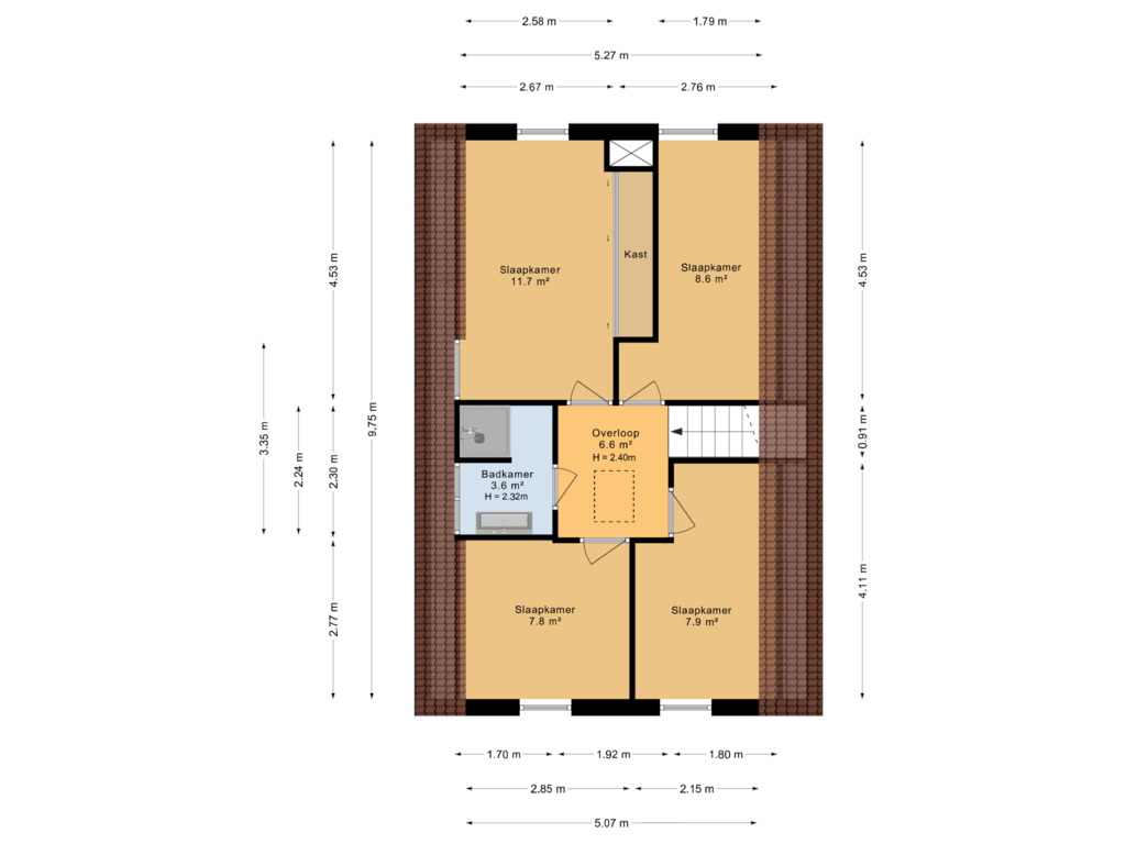 Bekijk plattegrond van 1e verdieping van Molenerf 55