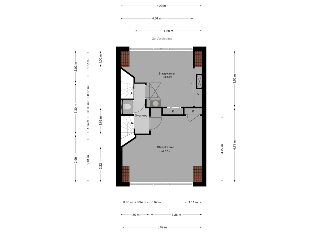 Bekijk plattegrond van 2e Verdieping van Jan Willem Frisostraat 9-A