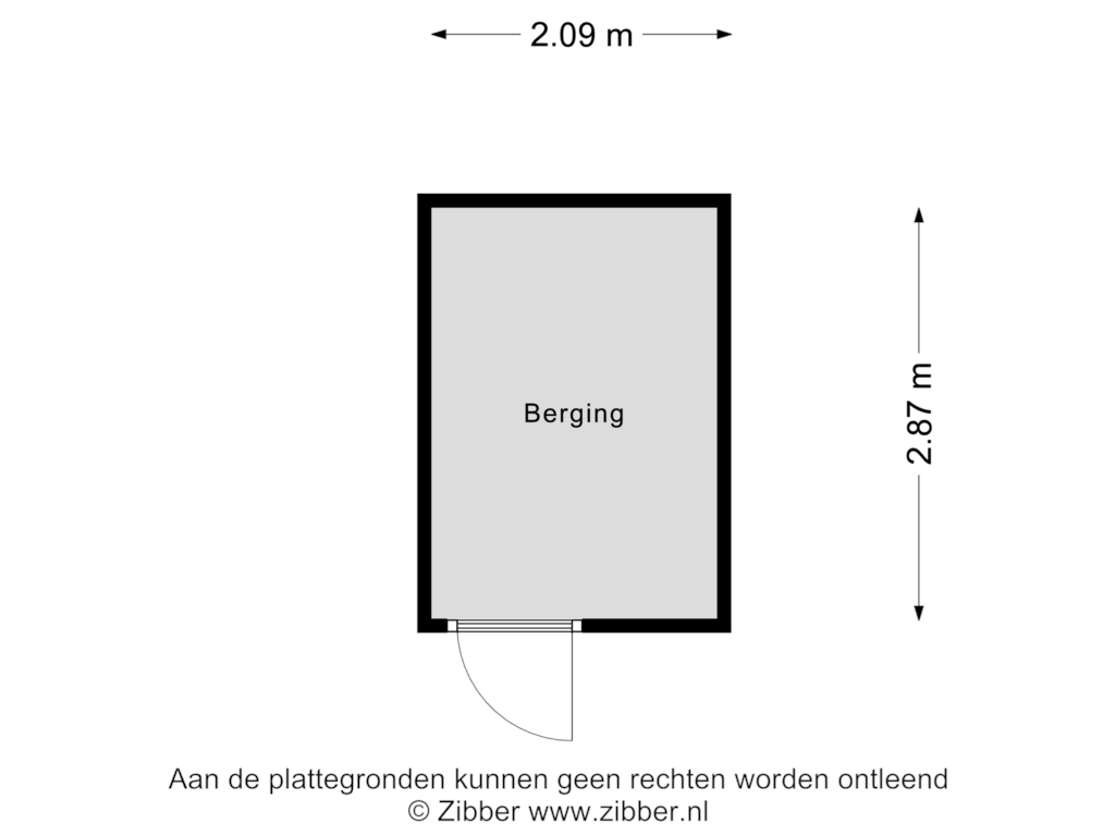 Bekijk plattegrond van Berging van Sijbrandakker 23