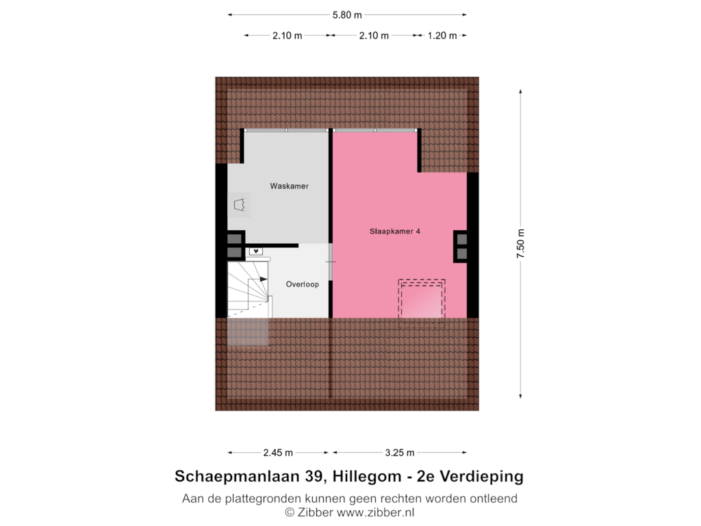 Bekijk plattegrond van 2e Verdieping van Schaepmanlaan 39