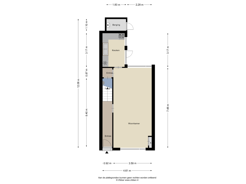 Bekijk plattegrond van Begane Grond van Tuinstraat 8