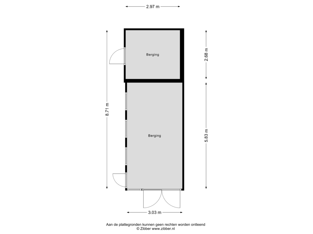 Bekijk plattegrond van Berging van Tuinstraat 8