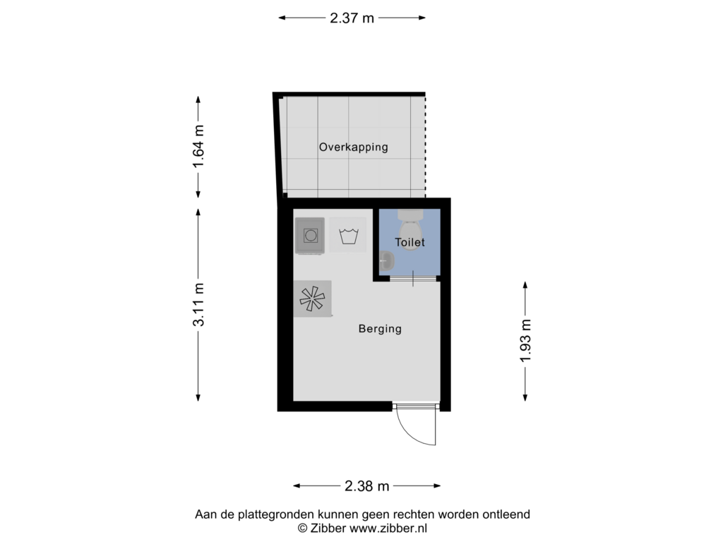 Bekijk plattegrond van Berging van Tuinstraat 8