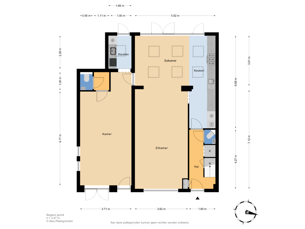 Bekijk plattegrond van Begane grond van Dijkshoornseweg 29