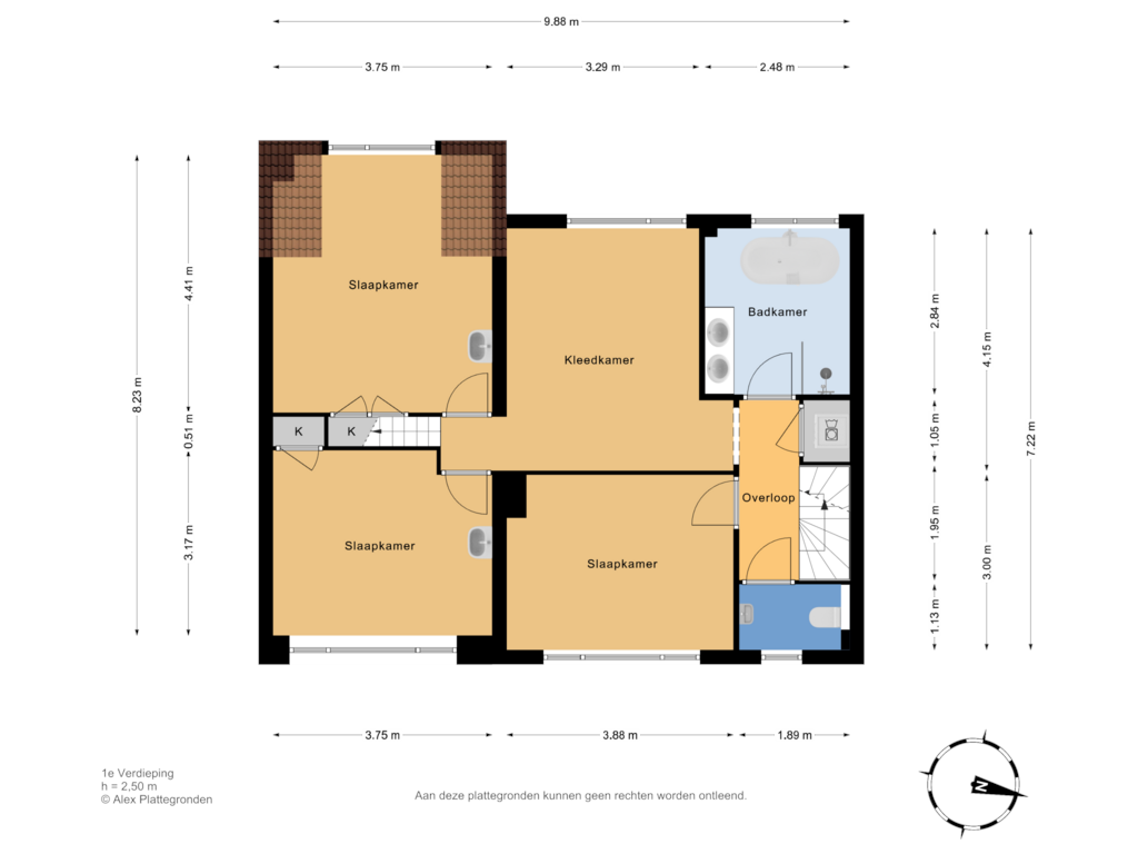 Bekijk plattegrond van 1e Verdieping van Dijkshoornseweg 29