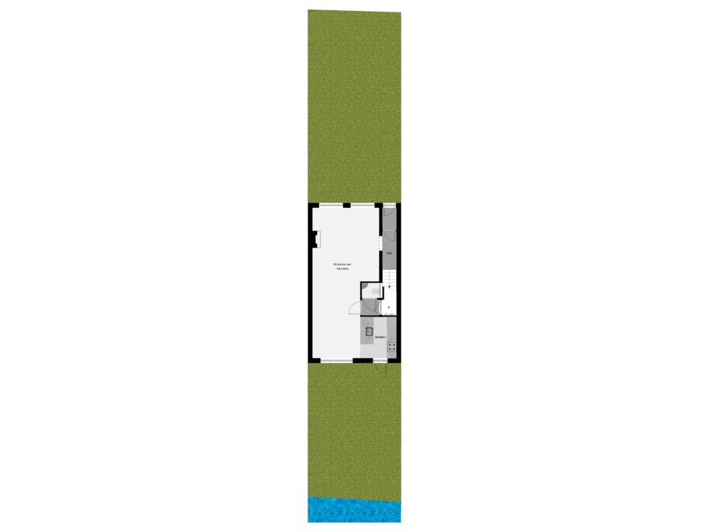 View floorplan of Perceeloverzicht of Hoflaan 82-K002