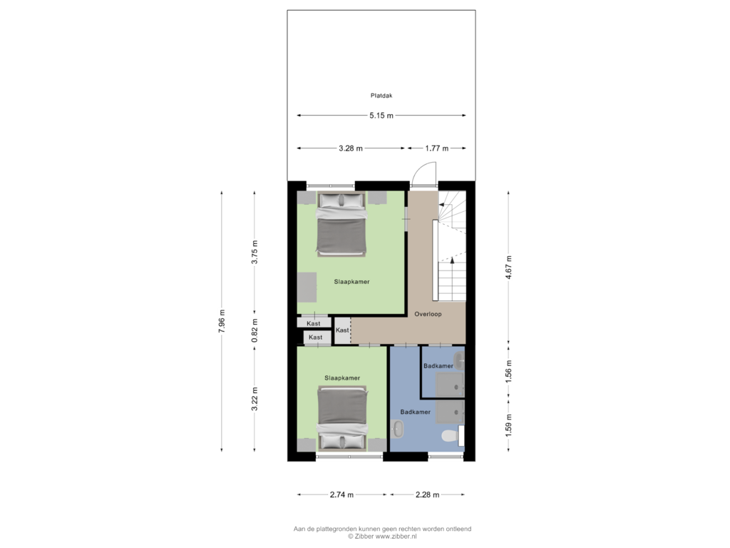 Bekijk plattegrond van Eerste Verdieping van Binderseind 49