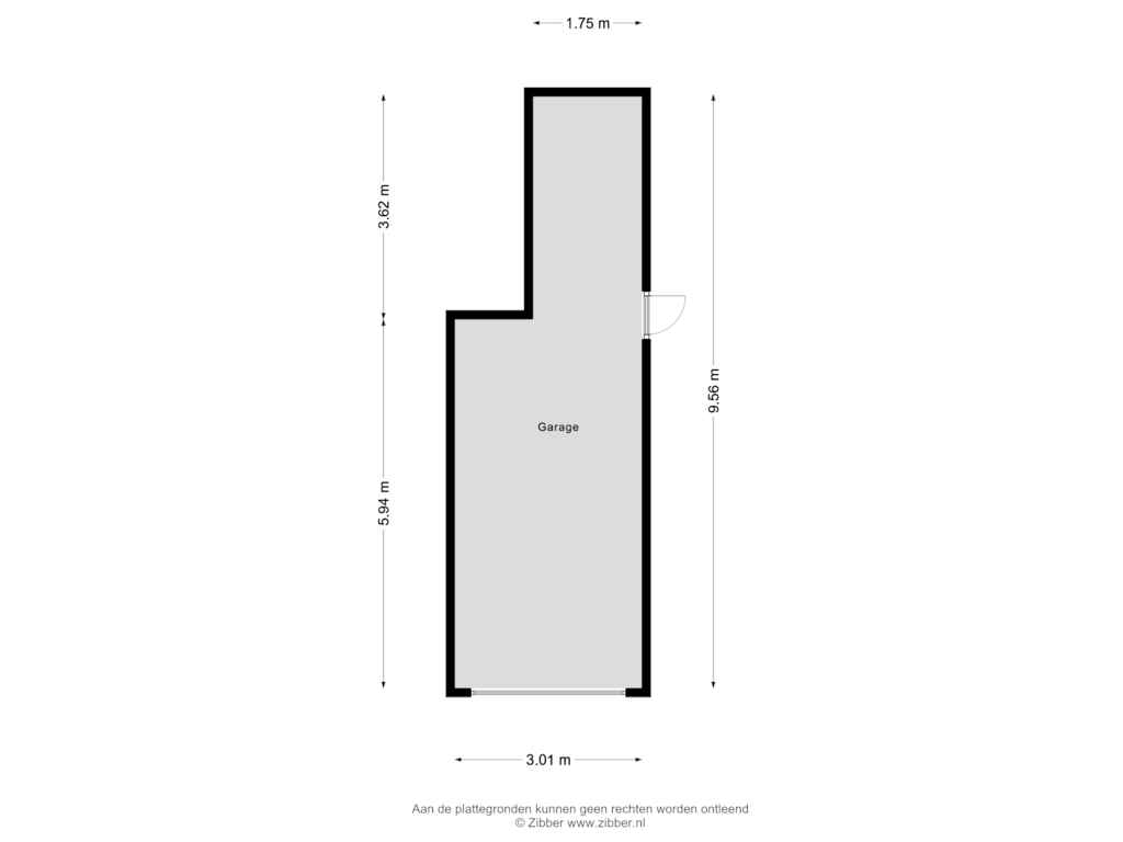 Bekijk plattegrond van Garage van Binderseind 49