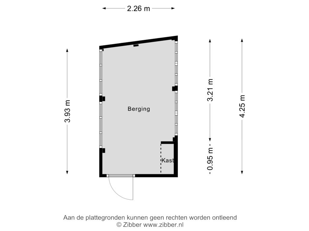 Bekijk plattegrond van Berging van Binderseind 49