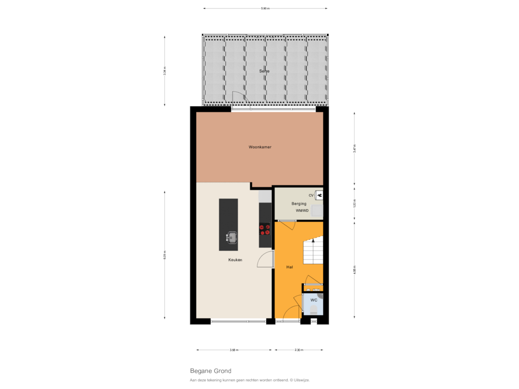 Bekijk plattegrond van Begane Grond van Ekselerbrink 46