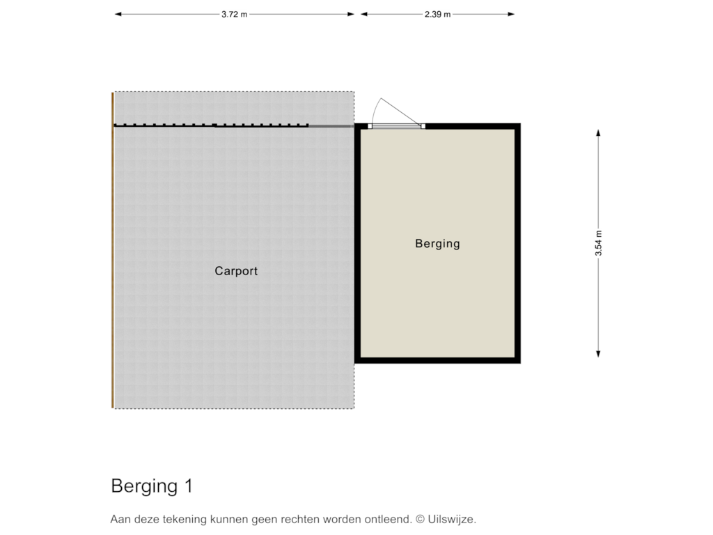 Bekijk plattegrond van Berging 1 van Ekselerbrink 46