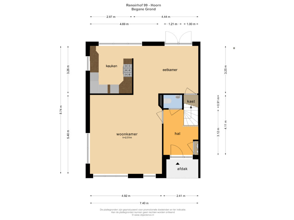 Bekijk plattegrond van BEGANE GROND van Renoirhof 99