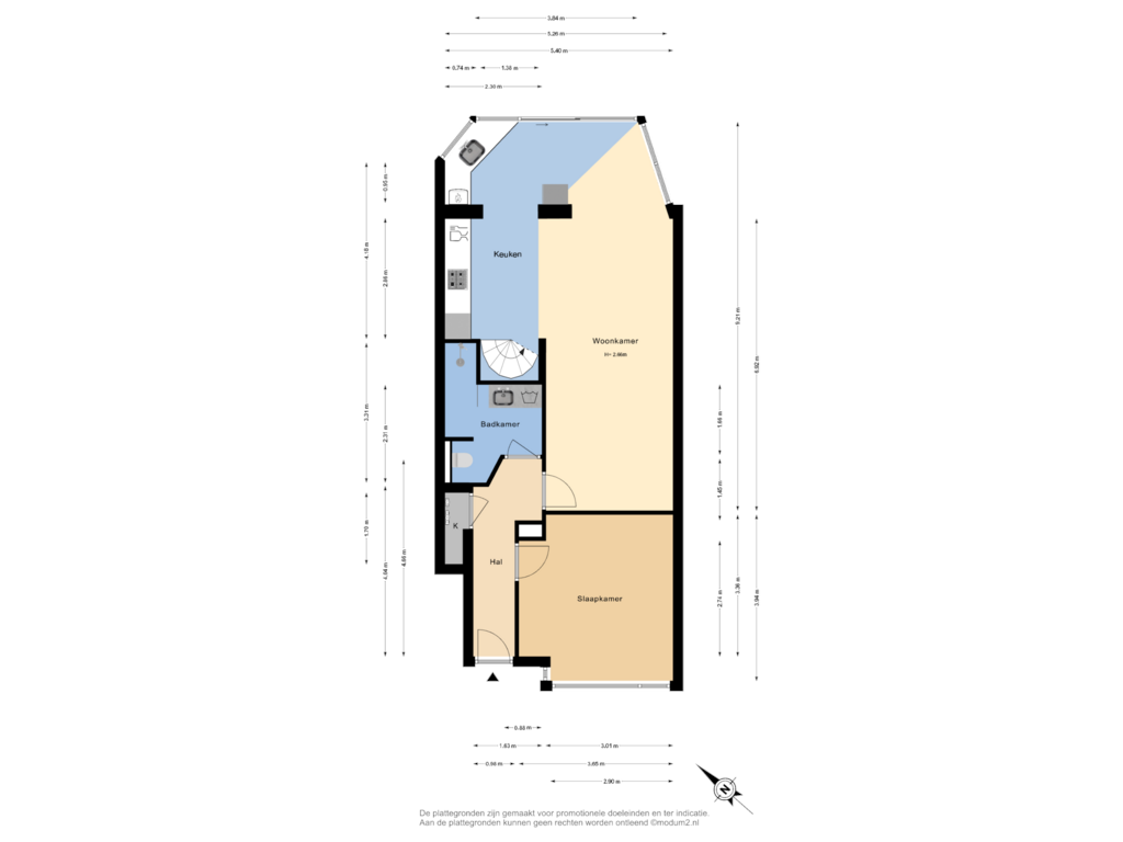 View floorplan of Begane Grond of Paulus Potterlaan 14