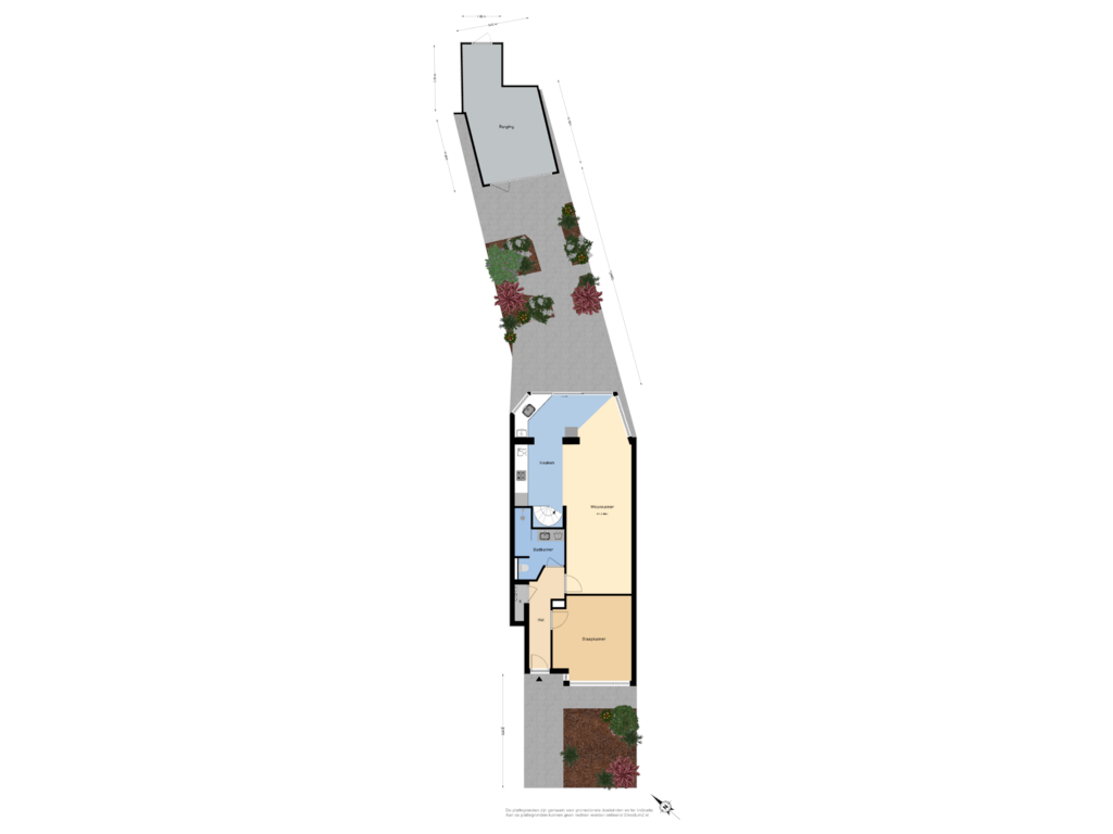 View floorplan of perceel of Paulus Potterlaan 14