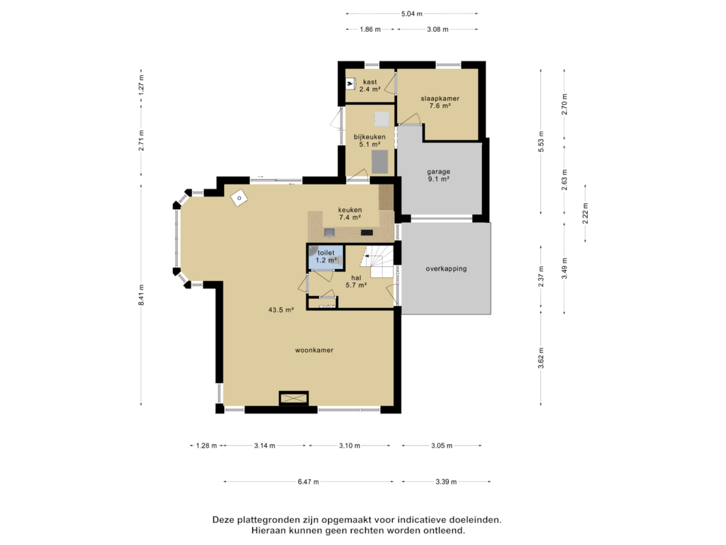 View floorplan of Begane grond of De Bjirken 151