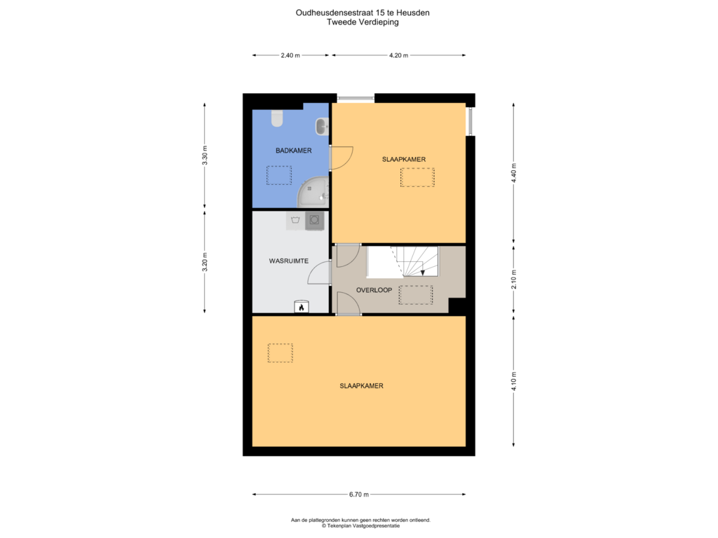 Bekijk plattegrond van Tweede Verdieping van Oudheusdensestraat 15