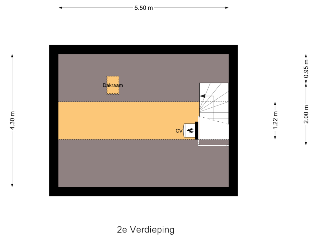 Bekijk plattegrond van 2e Verdieping van Eksterlaan 24